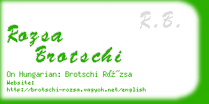 rozsa brotschi business card